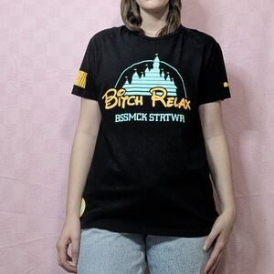 Black Graphic Short Sleeve Tee